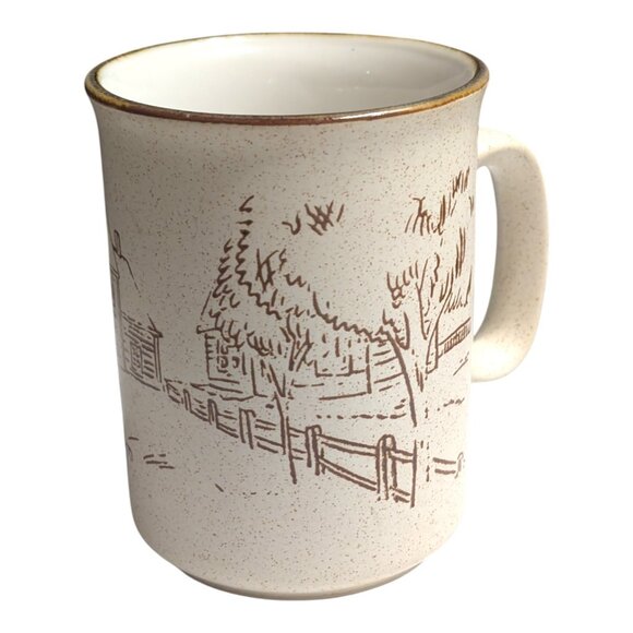 Vintage COLLECTION MANOIR Coree Hand-Crafted Country House Coffee Mug RARE - Picture 2 of 7